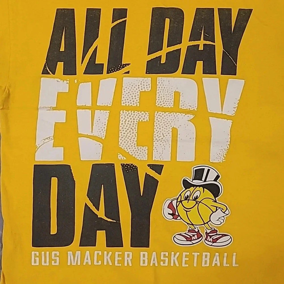 Champion GUS MAKER Youth Boys size M "ALL DAY EVERY DAY" yellow/gold shirt LOT A - Picture 2 of 6
